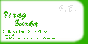 virag burka business card